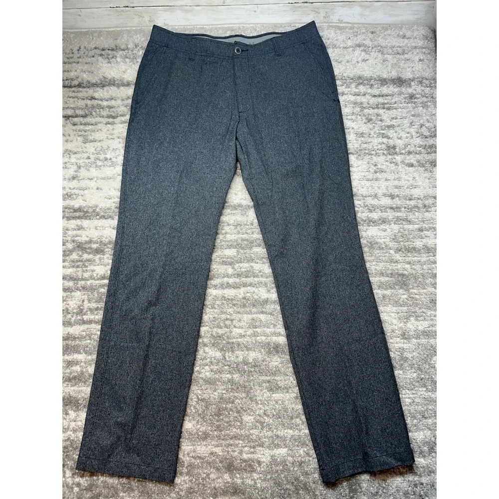 Under Armour Golf Pants Mens 36x32 Gray Performance Heathered Match Play